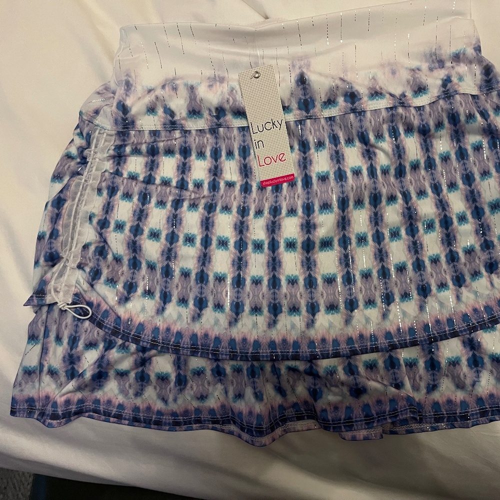 Lucky In Love Print Golf Ladies Skirt/Skort